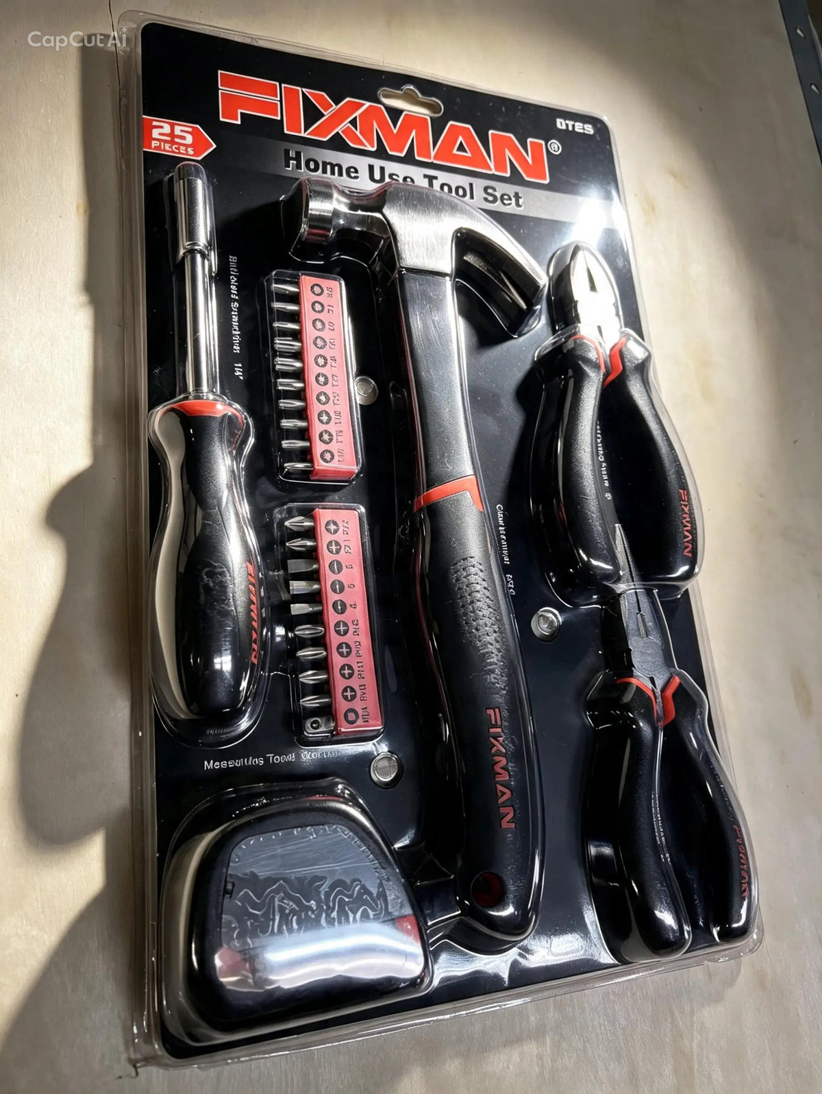 25-piece essential tool set, DIY home repair, multi-functional portable