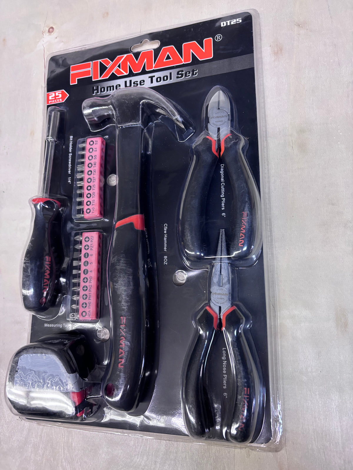 25-piece essential tool set, DIY home repair, multi-functional portable