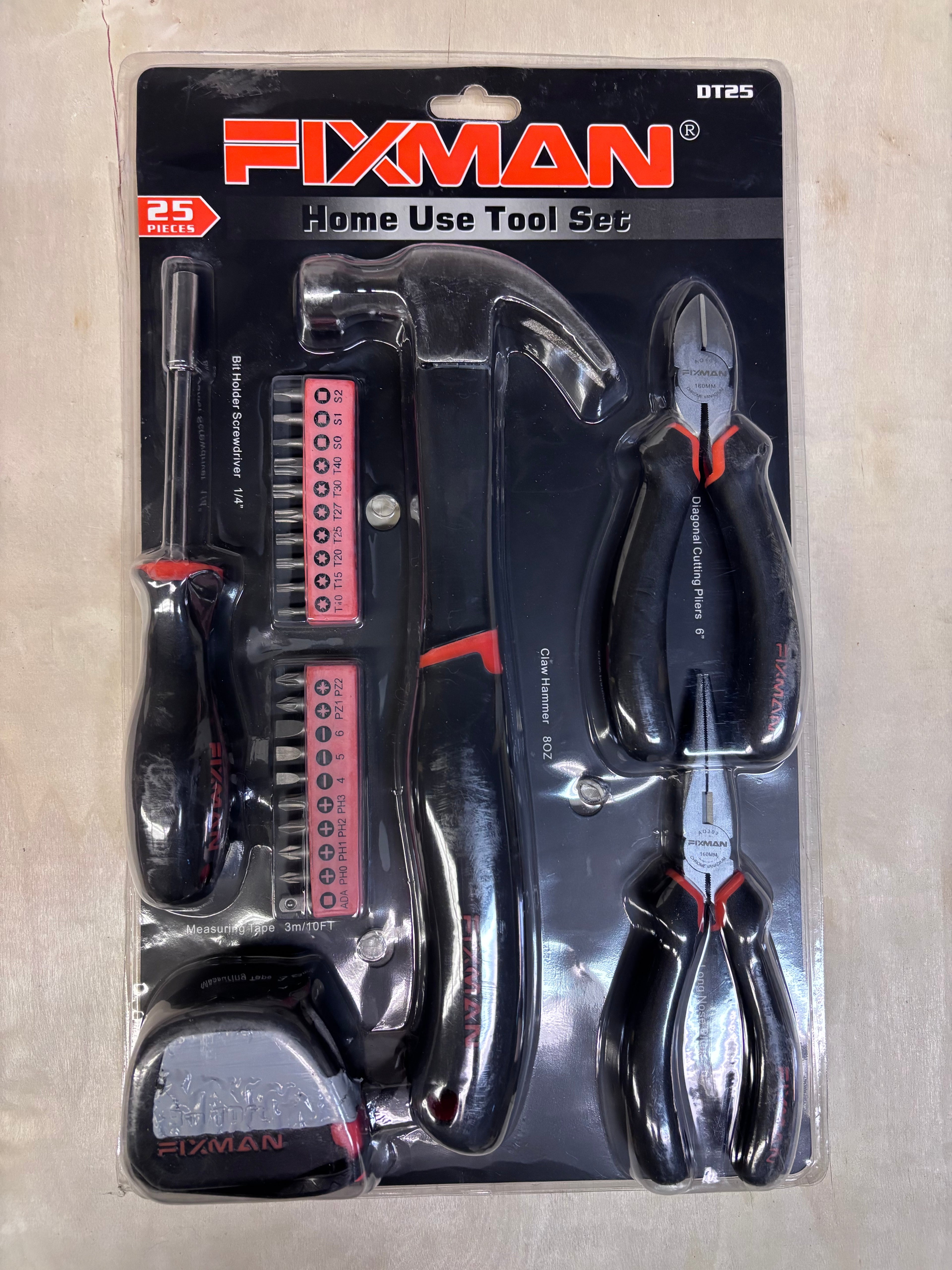 25-piece essential tool set, DIY home repair, multi-functional portable