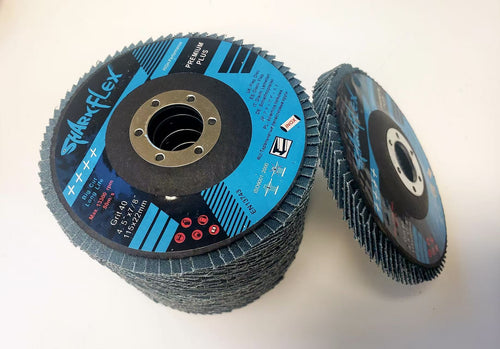 4.5" x 7/8" Flap Discs, 40 Grit Premium Zirconia Grinding Wheels for Angle Grinder, Heavy Duty Metal & Stainless Steel Grind, Weld Removal (5-Pack)