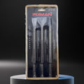 3-Piece SDS Plus Chisel Bit Set,10inch, Heavy-Duty Chrome Vanadium Steel (Cr-V) Masonry Chisels for Rotary Hammer Drill – Flat, Wide Flat & Point Chisels (10" Length)