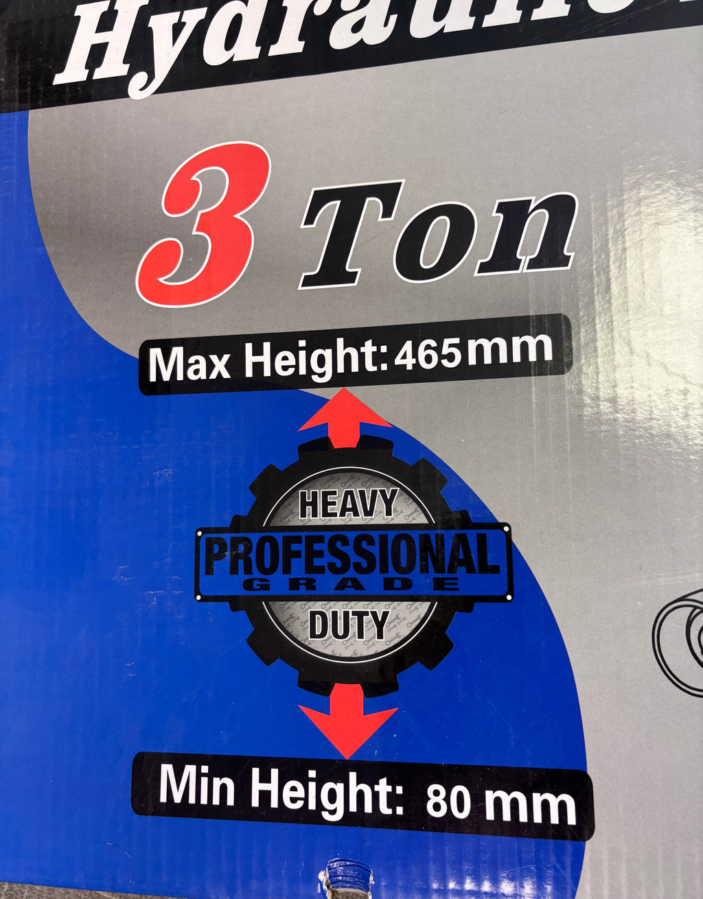 3-ton load-bearing professional low-profile service jack, steel.
