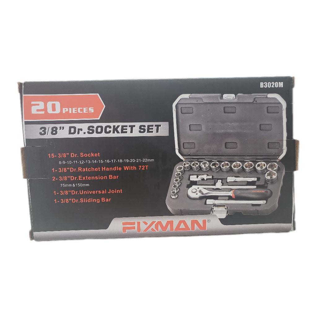 3/8 inch Dr. Socket Set Box 20pcs