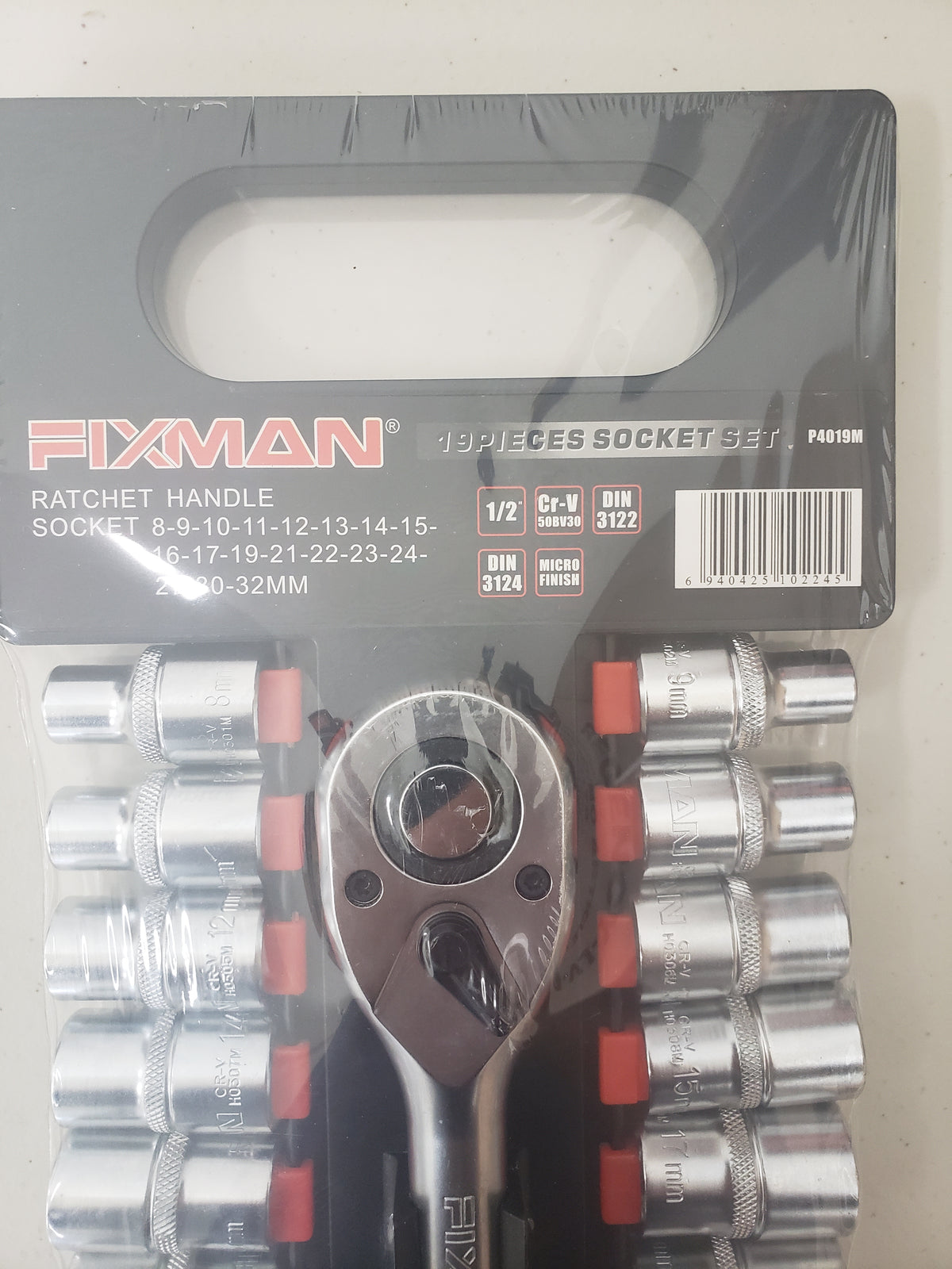 1/2 inch drive socket set 19pcs